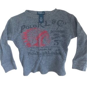 Polo Ralph Lauren Long Sleeve Gray Cotton Jersey Boys Size 2T